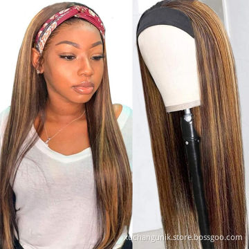 Glueless Made Headband Wig Human Hair Wigs For Black Women Factory Wholesale straight body wave deep wave kinky curly